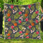 Tropical Hawaii Pineapple Pattern Print Quilt