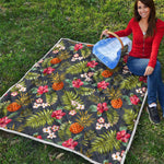 Tropical Hawaii Pineapple Pattern Print Quilt