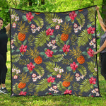 Tropical Hawaii Pineapple Pattern Print Quilt