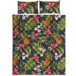 Tropical Hawaii Pineapple Pattern Print Quilt Bed Set