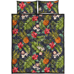 Tropical Hawaii Pineapple Pattern Print Quilt Bed Set
