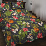 Tropical Hawaii Pineapple Pattern Print Quilt Bed Set