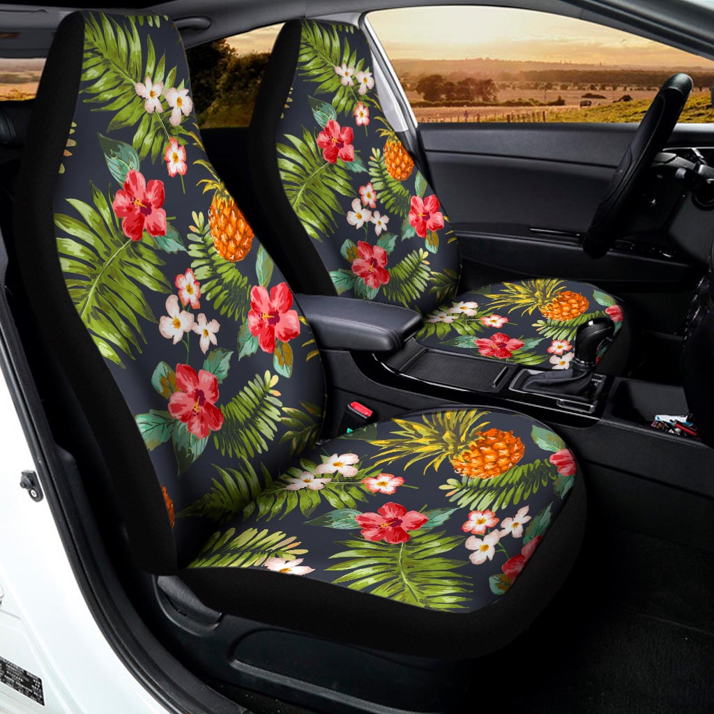 Tropical Hawaii Pineapple Pattern Print Universal Fit Car Seat Covers