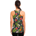 Tropical Hawaii Pineapple Pattern Print Women's Racerback Tank Top