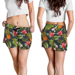 Tropical Hawaii Pineapple Pattern Print Women's Shorts