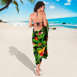 Tropical Hawaiian Fruits Pattern Print Beach Sarong Wrap