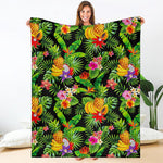 Tropical Hawaiian Fruits Pattern Print Blanket