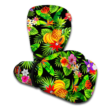 Tropical Hawaiian Fruits Pattern Print Boxing Gloves