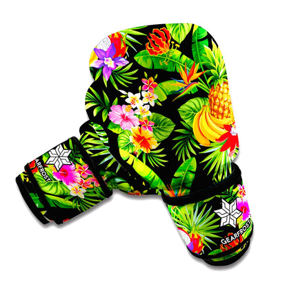 Tropical Hawaiian Fruits Pattern Print Boxing Gloves