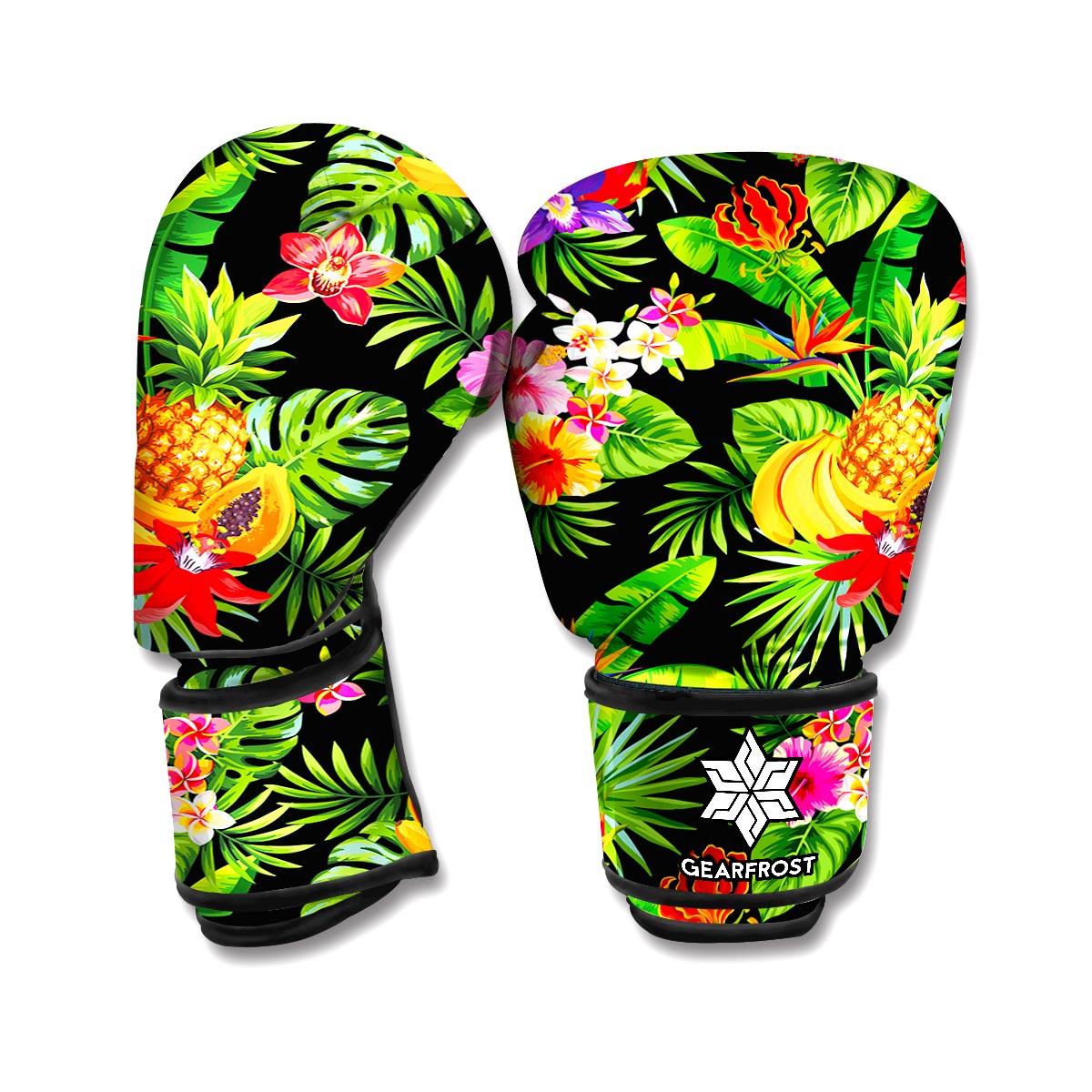 Tropical Hawaiian Fruits Pattern Print Boxing Gloves