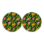 Tropical Hawaiian Fruits Pattern Print Car Coasters