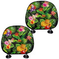 Tropical Hawaiian Fruits Pattern Print Car Headrest Covers