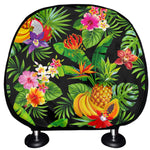 Tropical Hawaiian Fruits Pattern Print Car Headrest Covers