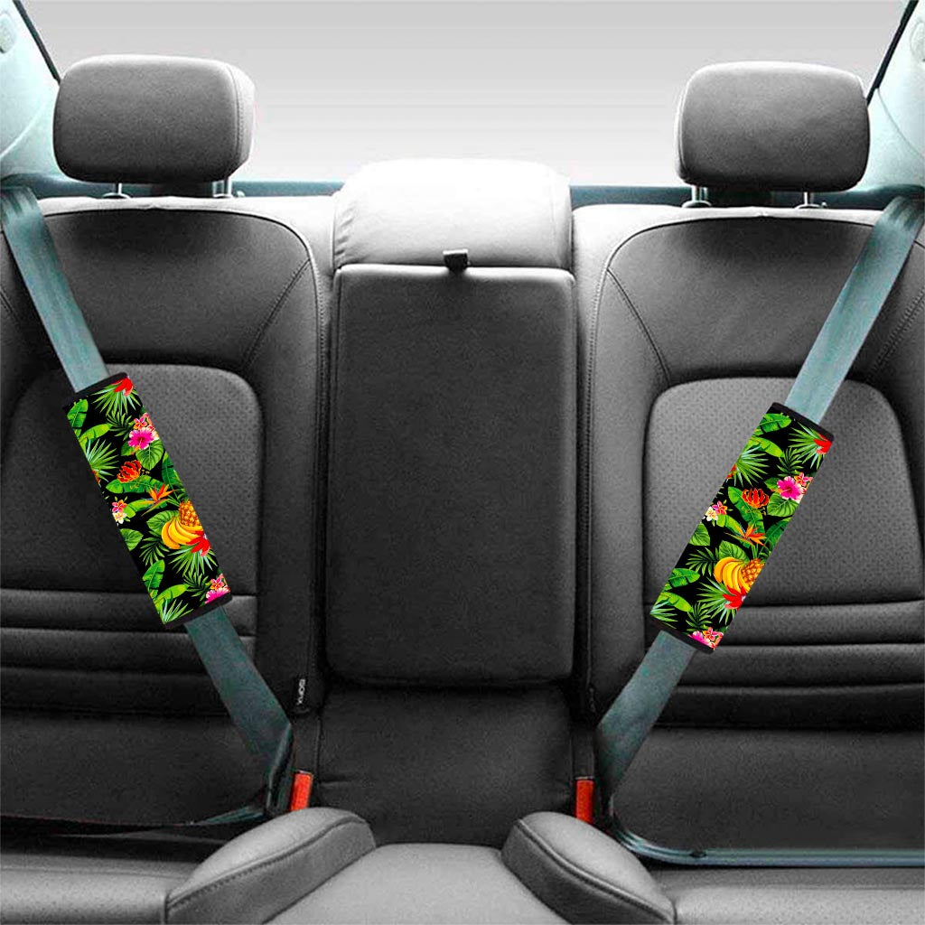 Tropical Hawaiian Fruits Pattern Print Car Seat Belt Covers
