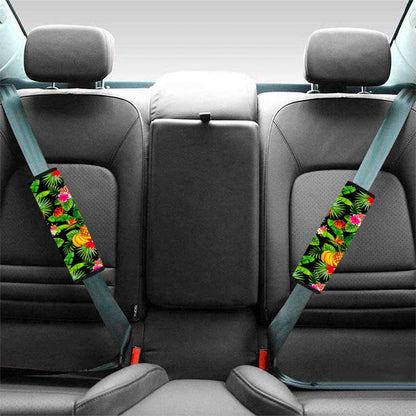 Tropical Hawaiian Fruits Pattern Print Car Seat Belt Covers