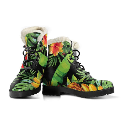 Tropical Hawaiian Fruits Pattern Print Comfy Boots GearFrost