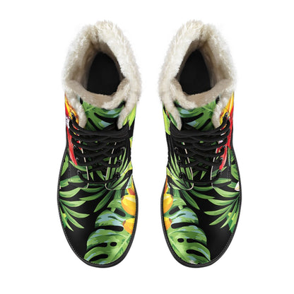 Tropical Hawaiian Fruits Pattern Print Comfy Boots GearFrost