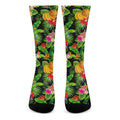 Tropical Hawaiian Fruits Pattern Print Crew Socks