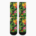 Tropical Hawaiian Fruits Pattern Print Crew Socks