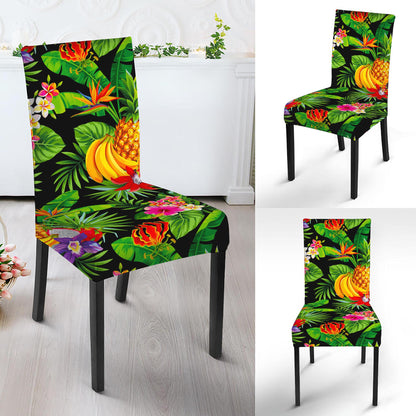 Tropical Hawaiian Fruits Pattern Print Dining Chair Slipcover