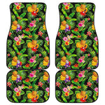 Tropical Hawaiian Fruits Pattern Print Front and Back Car Floor Mats