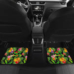 Tropical Hawaiian Fruits Pattern Print Front and Back Car Floor Mats