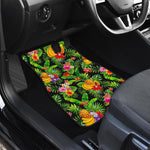 Tropical Hawaiian Fruits Pattern Print Front and Back Car Floor Mats
