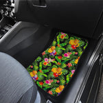 Tropical Hawaiian Fruits Pattern Print Front and Back Car Floor Mats