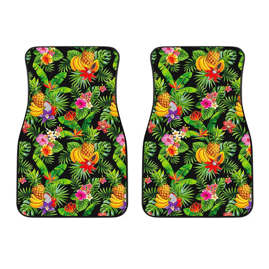 Tropical Hawaiian Fruits Pattern Print Front Car Floor Mats