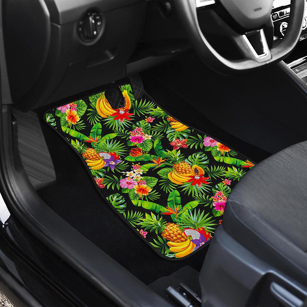 Tropical Hawaiian Fruits Pattern Print Front Car Floor Mats