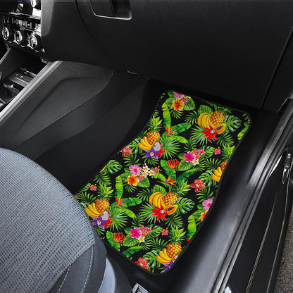 Tropical Hawaiian Fruits Pattern Print Front Car Floor Mats