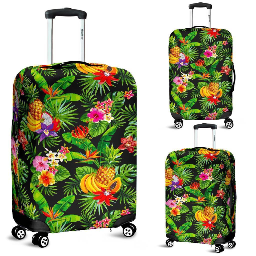 Tropical Hawaiian Fruits Pattern Print Luggage Cover GearFrost