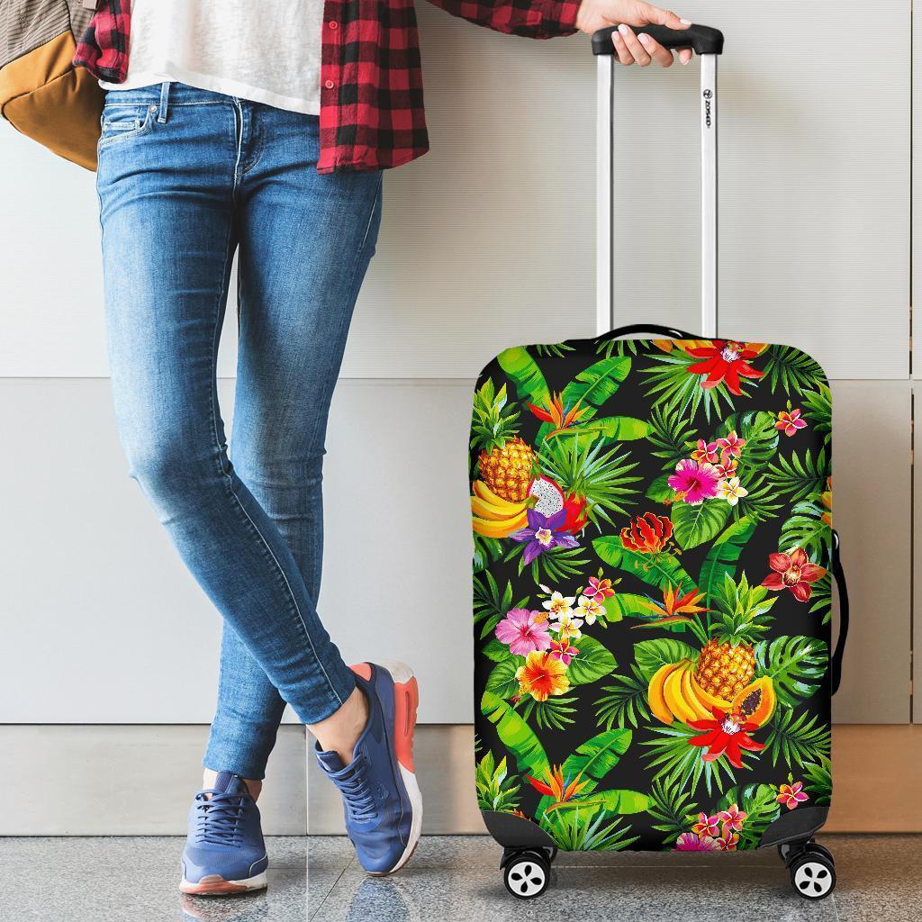 Tropical Hawaiian Fruits Pattern Print Luggage Cover GearFrost