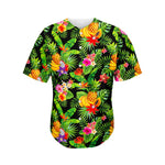 Tropical Hawaiian Fruits Pattern Print Men's Baseball Jersey