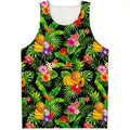 Tropical Hawaiian Fruits Pattern Print Men's Tank Top