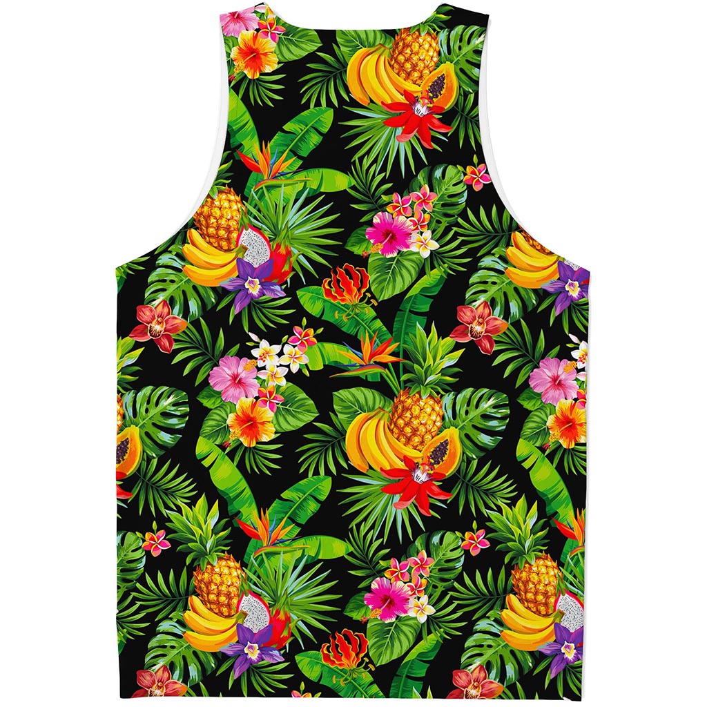 Tropical Hawaiian Fruits Pattern Print Men's Tank Top