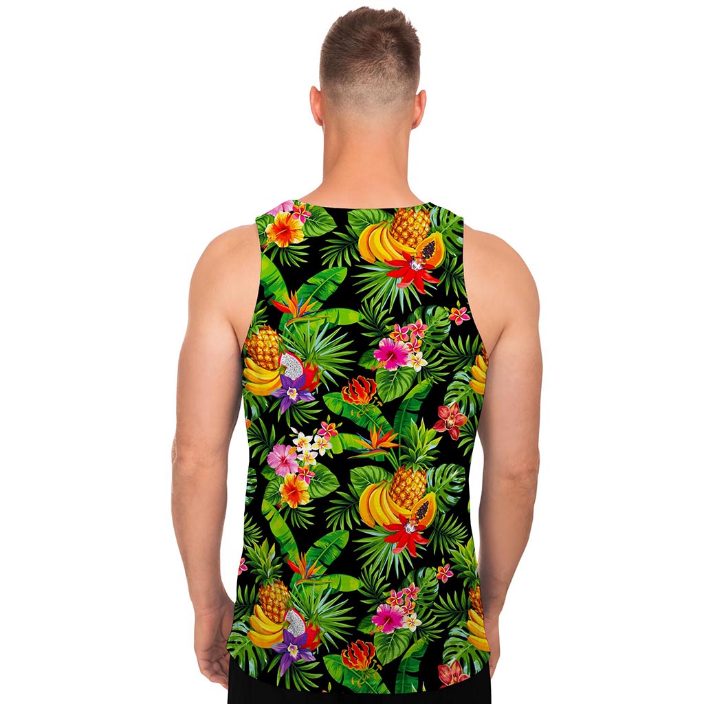 Tropical Hawaiian Fruits Pattern Print Men's Tank Top
