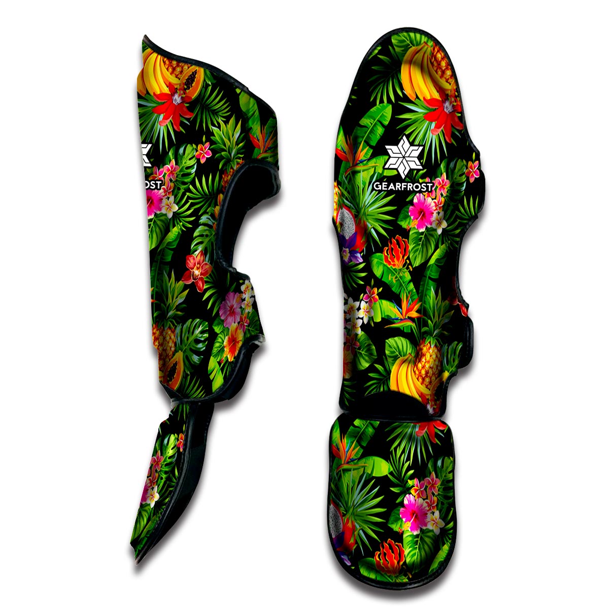 Tropical Hawaiian Fruits Pattern Print Muay Thai Shin Guard