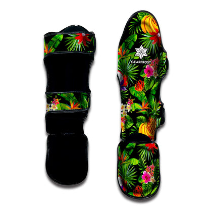 Tropical Hawaiian Fruits Pattern Print Muay Thai Shin Guard