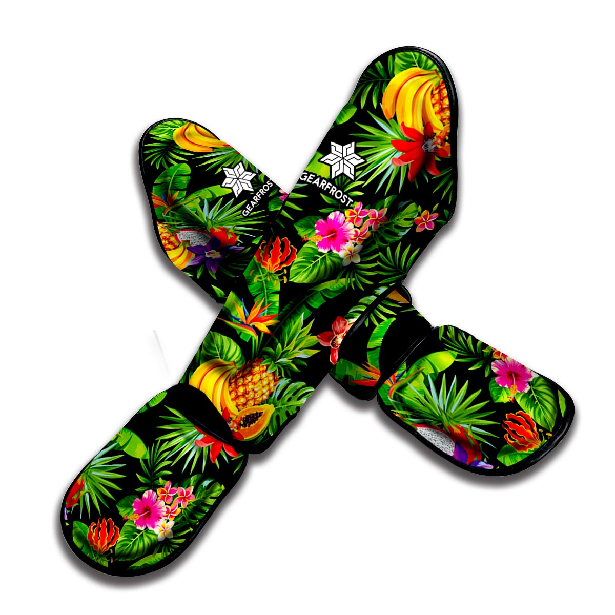 Tropical Hawaiian Fruits Pattern Print Muay Thai Shin Guard