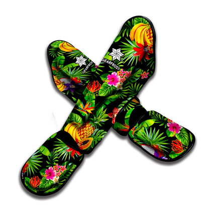 Tropical Hawaiian Fruits Pattern Print Muay Thai Shin Guard