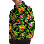 Tropical Hawaiian Fruits Pattern Print Pullover Hoodie