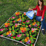 Tropical Hawaiian Fruits Pattern Print Quilt
