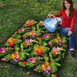 Tropical Hawaiian Fruits Pattern Print Quilt