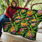 Tropical Hawaiian Fruits Pattern Print Quilt