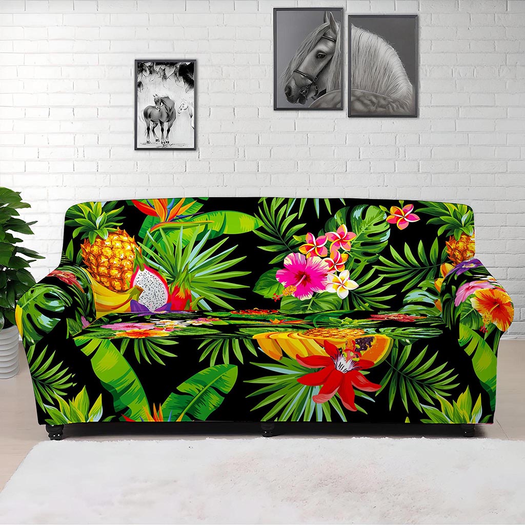 Tropical Hawaiian Fruits Pattern Print Sofa Cover