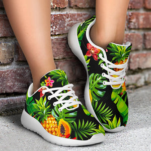 Tropical Hawaiian Fruits Pattern Print Sport Shoes GearFrost