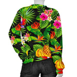 Tropical Hawaiian Fruits Pattern Print Women's Crewneck Sweatshirt GearFrost