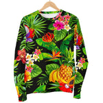 Tropical Hawaiian Fruits Pattern Print Women's Crewneck Sweatshirt GearFrost