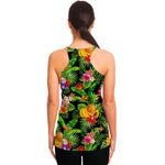 Tropical Hawaiian Fruits Pattern Print Women's Racerback Tank Top